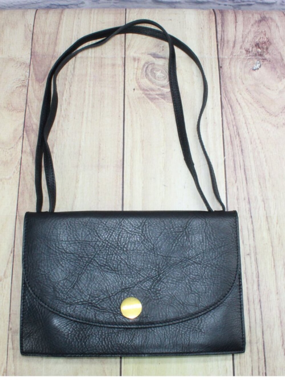 Madewell Slim Black Leather Multi Compartment Convertible Crossbody Shoulder Bag